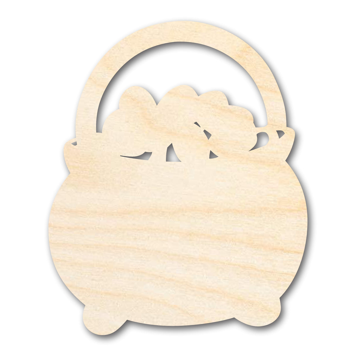 Unfinished Wood Pot of Gold Shape | DIY Craft Cutout | up to 46
