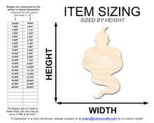 Load image into Gallery viewer, Unfinished Wood Genie Shape | DIY Craft Cutout | up to 46&quot; DIY
