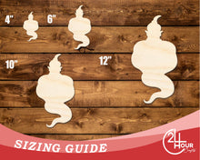 Load image into Gallery viewer, Unfinished Wood Genie Shape | DIY Craft Cutout | up to 46&quot; DIY
