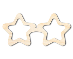 Unfinished Wood Star Sunglasses Shape | DIY Craft Cutout | up to 46" DIY