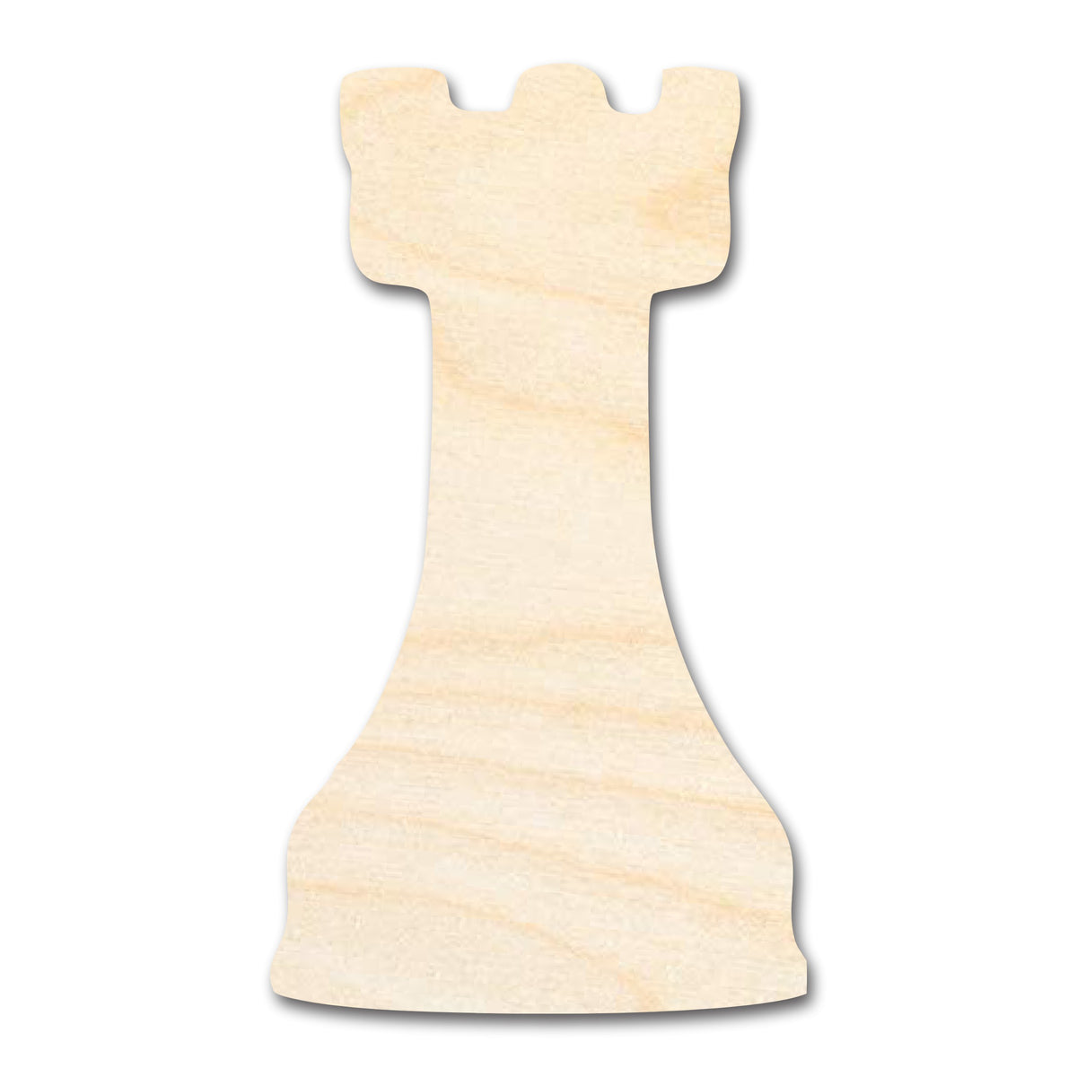 Unfinished Wood Rook Chess Piece Shape | DIY Craft Cutout | up to 46 ...