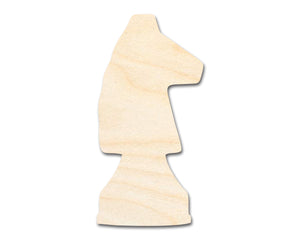 Unfinished Wood Knight Chess Piece Shape | DIY Craft Cutout | up to 46" DIY