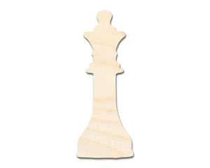 Unfinished Wood Queen Chess Piece Shape | DIY Craft Cutout | up to 46" DIY