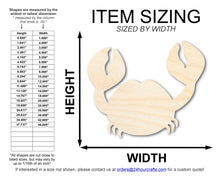 Load image into Gallery viewer, Unfinished Wood Crafty The Crab Shape | DIY Craft Cutout | up to 46&quot; DIY
