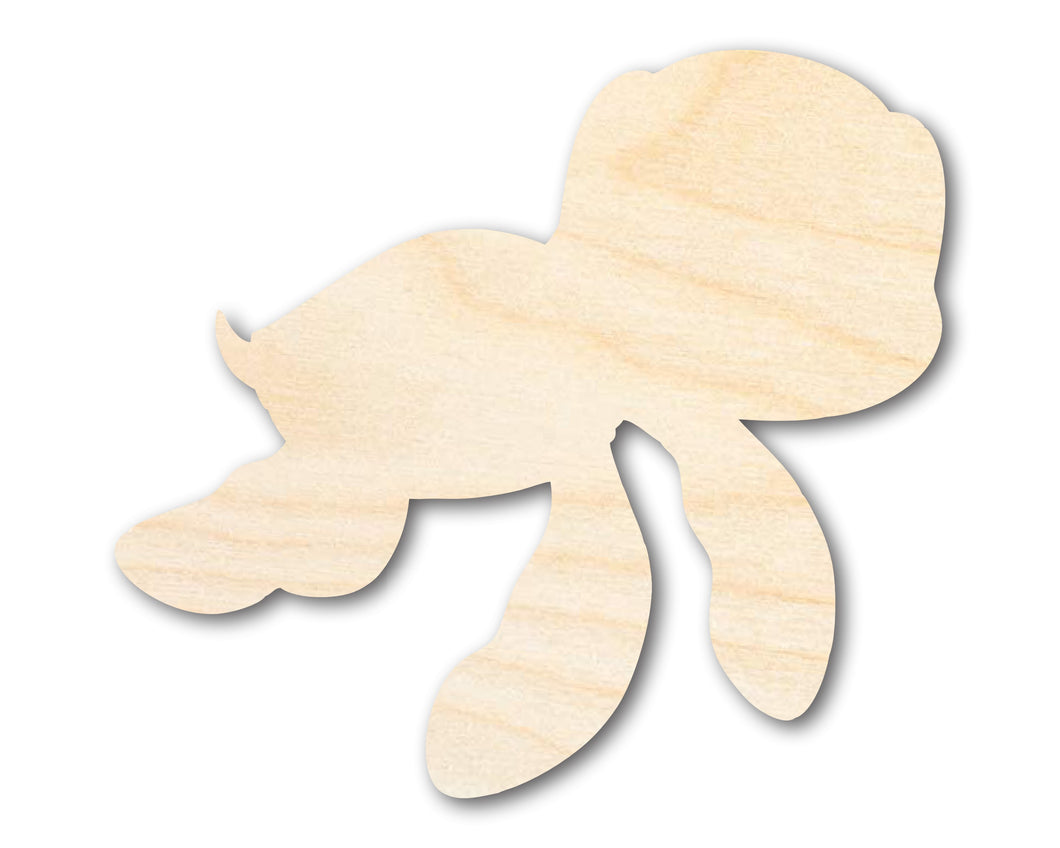 Unfinished Wood Cartoon Seaturtle Shape | DIY Craft Cutout | up to 46