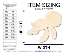 Load image into Gallery viewer, Unfinished Wood Cartoon Seaturtle Shape | DIY Craft Cutout | up to 46&quot; DIY
