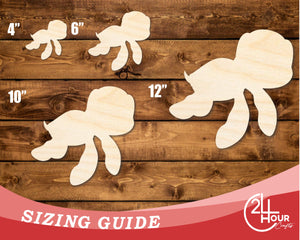 Unfinished Wood Cartoon Seaturtle Shape | DIY Craft Cutout | up to 46" DIY