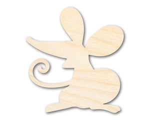 Unfinished Wood Cartoon Mouse Shape | DIY Craft Cutout | up to 46" DIY