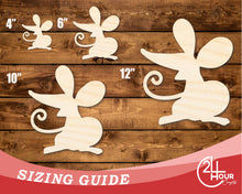 Load image into Gallery viewer, Unfinished Wood Cartoon Mouse Shape | DIY Craft Cutout | up to 46&quot; DIY
