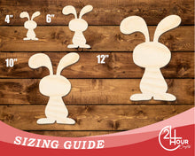 Load image into Gallery viewer, Unfinished Wood Cartoon Bunny Shape | DIY Craft Cutout | up to 46&quot; DIY
