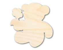 Load image into Gallery viewer, Unfinished Wood Flower Bear Shape | DIY Craft Cutout | up to 46&quot; DIY
