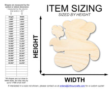 Load image into Gallery viewer, Unfinished Wood Flower Bear Shape | DIY Craft Cutout | up to 46&quot; DIY
