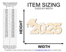 Load image into Gallery viewer, Unfinished Wood Block 2025 Shape | DIY Craft Cutout | up to 46&quot; DIY
