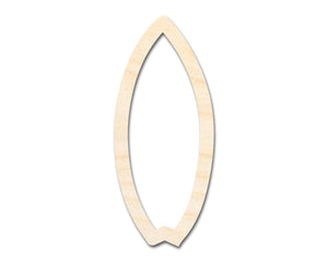 Unfinished Wood Fishtail Surfboard Outline Shape | DIY Craft Cutout | up to 46" DIY