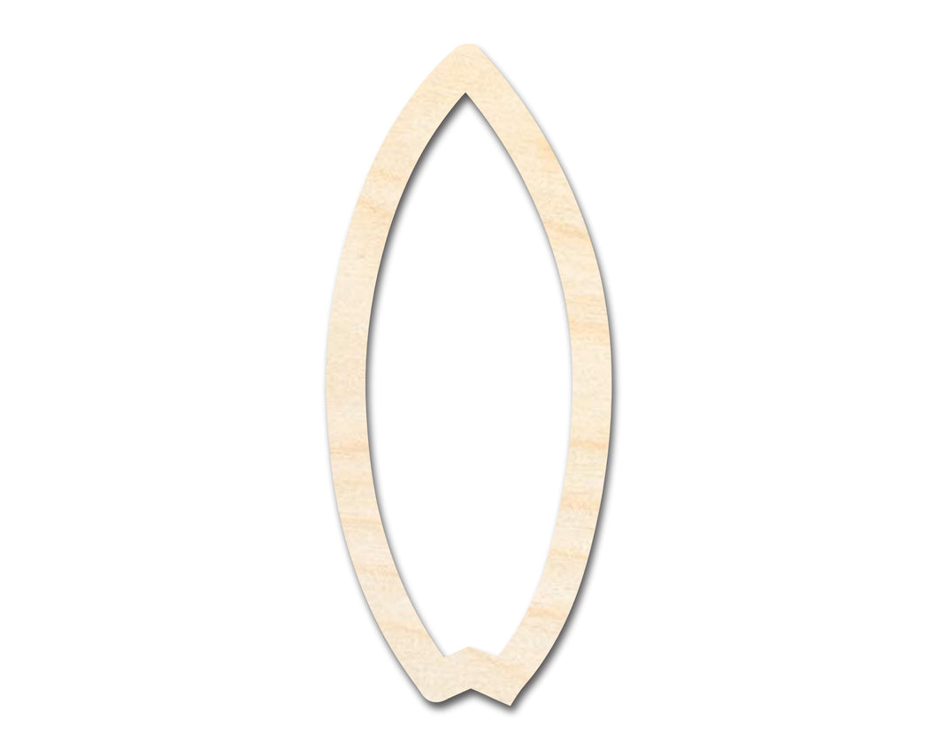 Unfinished Wood Fishtail Surfboard Outline Shape | DIY Craft Cutout | up to 46