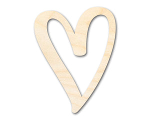 Unfinished Wood Heart Outline Shape | DIY Craft Cutout | up to 46" DIY