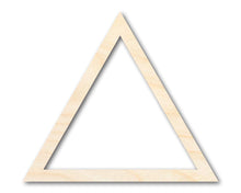 Load image into Gallery viewer, Unfinished Wood Triangle Outline Shape | DIY Craft Cutout | up to 46&quot; DIY
