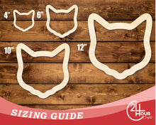 Load image into Gallery viewer, Unfinished Wood Cat Head Outline Shape | DIY Craft Cutout | up to 46&quot; DIY
