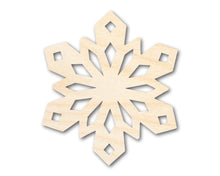 Load image into Gallery viewer, Unfinished Wood Snowflake Oragami Shape | DIY Craft Cutout | up to 46&quot; DIY
