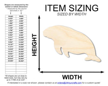 Load image into Gallery viewer, Unfinished Wood Chunky Manatee Shape | DIY Craft Cutout | up to 46&quot; DIY
