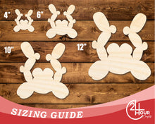 Load image into Gallery viewer, Unfinished Wood Balloon Crab Shape | DIY Craft Cutout | up to 46&quot; DIY
