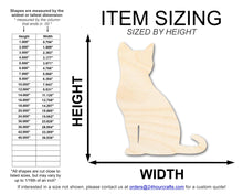 Load image into Gallery viewer, Unfinished Wood Spooky Sitting Cat Shape | DIY Craft Cutout | up to 46&quot; DIY
