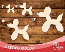 Load image into Gallery viewer, Unfinished Wood Happy Balloon Dog Shape | DIY Craft Cutout | up to 46&quot; DIY
