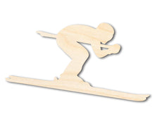 Load image into Gallery viewer, Unfinished Wood Skier Shape | DIY Craft Cutout | up to 46&quot; DIY
