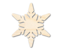 Load image into Gallery viewer, Unfinished Wood Chunky Snowflake Shape | DIY Craft Cutout | up to 46&quot; DIY
