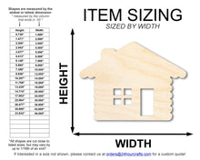 Load image into Gallery viewer, Unfinished Wood Log Cabin Shape | DIY Craft Cutout | up to 46&quot; DIY
