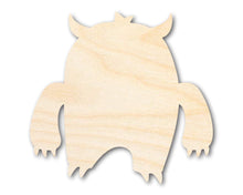 Load image into Gallery viewer, Unfinished Wood Angry Monster Shape | DIY Craft Cutout | up to 46&quot; DIY
