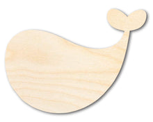 Load image into Gallery viewer, Unfinished Wood Cute Whale Shape | DIY Craft Cutout | up to 46&quot; DIY
