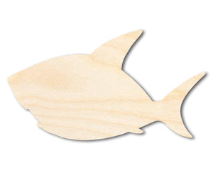 Unfinished Wood Cute Shark Shape | DIY Craft Cutout | up to 46" DIY