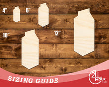 Load image into Gallery viewer, Unfinished Wood Juice Carton Shape | DIY Craft Cutout | up to 46&quot; DIY
