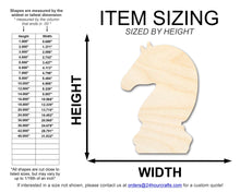 Load image into Gallery viewer, Unfinished Wood Chess Knight Shape | DIY Craft Cutout | up to 46&quot; DIY
