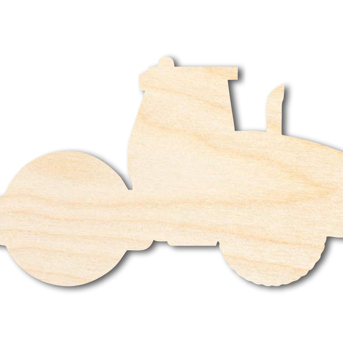 Unfinished Wood Steam Roller Shape | DIY Craft Cutout | up to 46