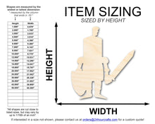 Load image into Gallery viewer, Unfinished Wood Cute Knight Shape | DIY Craft Cutout | up to 46&quot; DIY
