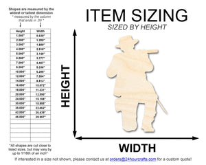 Unfinished Wood Shooting Soldier Shape | DIY Craft Cutout | up to 46" DIY