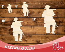 Load image into Gallery viewer, Unfinished Wood Shooting Soldier Shape | DIY Craft Cutout | up to 46&quot; DIY
