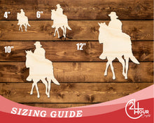 Load image into Gallery viewer, Unfinished Wood Soldier Riding Horse Shape | DIY Craft Cutout | up to 46&quot; DIY
