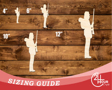 Load image into Gallery viewer, Unfinished Wood Soldier With Rifle Shape | DIY Craft Cutout | up to 46&quot; DIY
