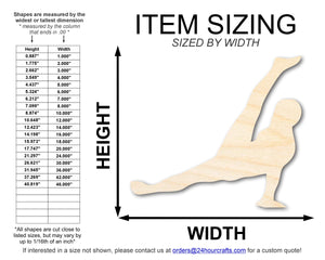 Unfinished Wood Gymnast Windmill Shape | DIY Craft Cutout | up to 46" DIY