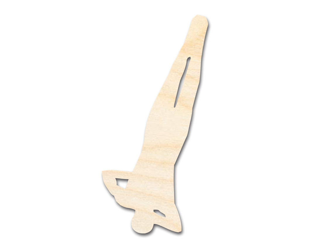 Unfinished Wood Gymnast Flip Shape | DIY Craft Cutout | up to 46