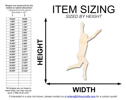 Unfinished Wood Gymnast Roundoff Shape | DIY Craft Cutout | up to 46" DIY