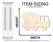 Load image into Gallery viewer, Unfinished Wood Cement Truck Shape | DIY Craft Cutout | up to 46&quot; DIY
