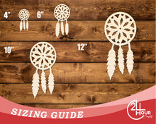 Load image into Gallery viewer, Unfinished Wood Dreamcatcher Shape | DIY Craft Cutout | up to 46&quot; DIY
