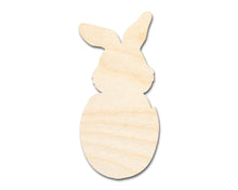 Load image into Gallery viewer, Unfinished Wood Bunny in Easter Egg Shape | DIY Craft Cutout | up to 46&quot; DIY
