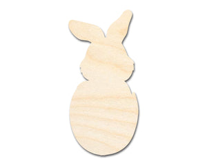 Unfinished Wood Bunny in Easter Egg Shape | DIY Craft Cutout | up to 46" DIY