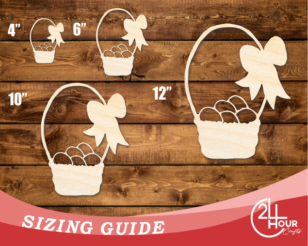 Unfinished Wood Egg Easter Basket Shape | DIY Craft Cutout | up to 46