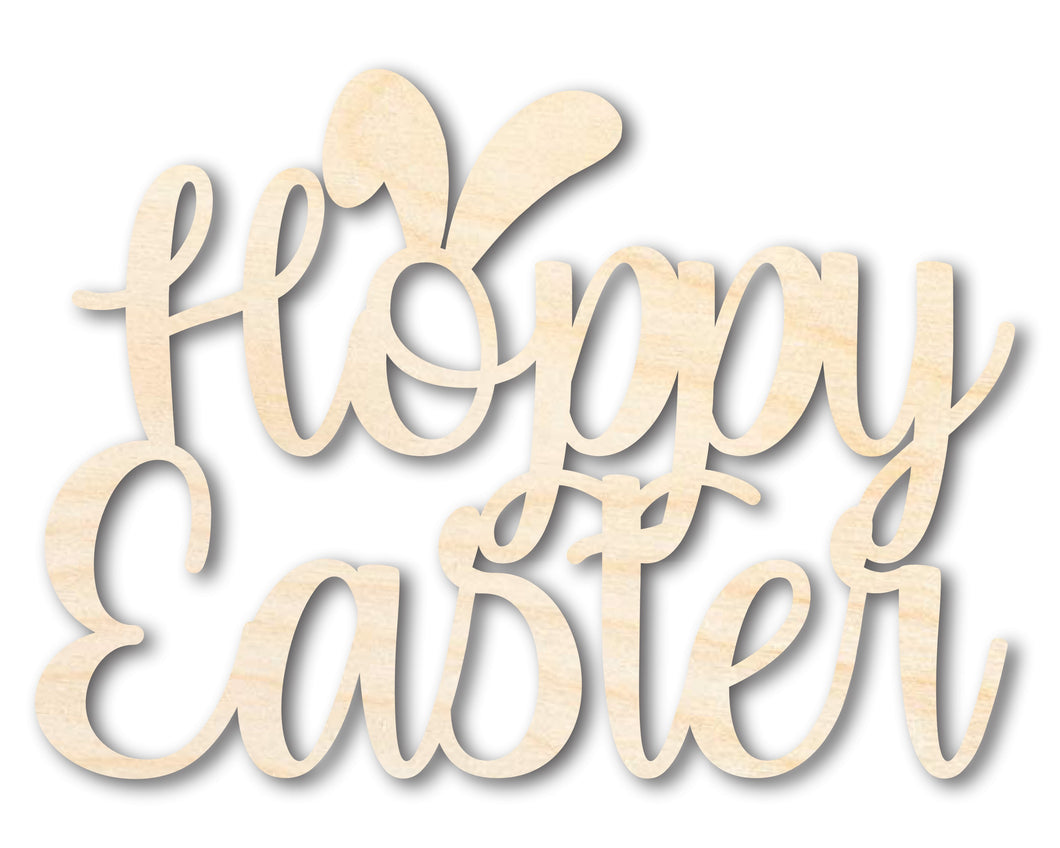 Unfinished Wood Hoppy Easter Shape | DIY Craft Cutout | up to 46